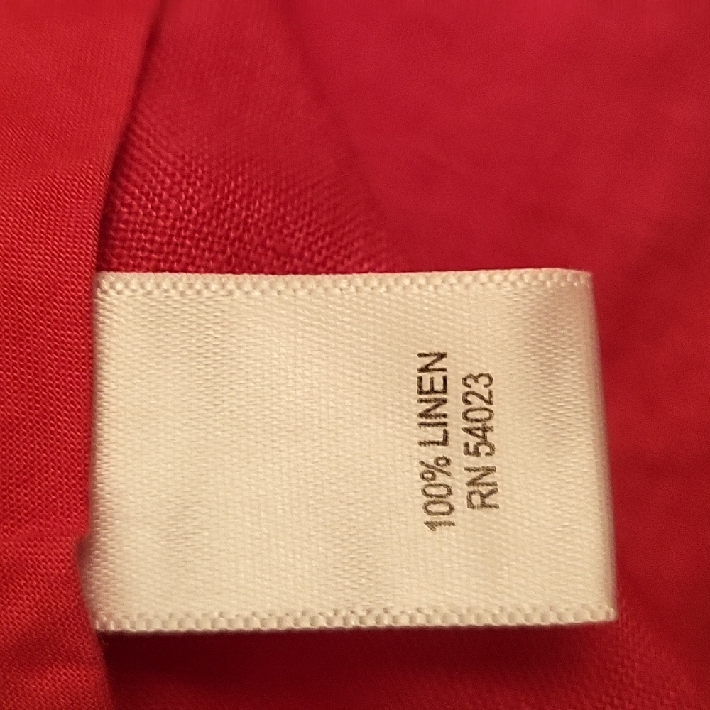 Red linen Banana Republic pants - Picture 6 of 7